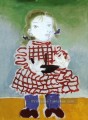 Maya en tablier rouge 1938 cubisme Pablo Picasso